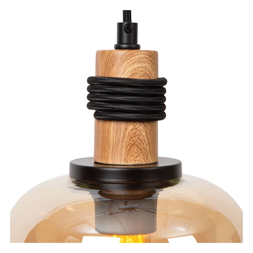 Lucide ILONA - Suspension - Ø 18 cm - 1xE27 - Ambre - détail 3